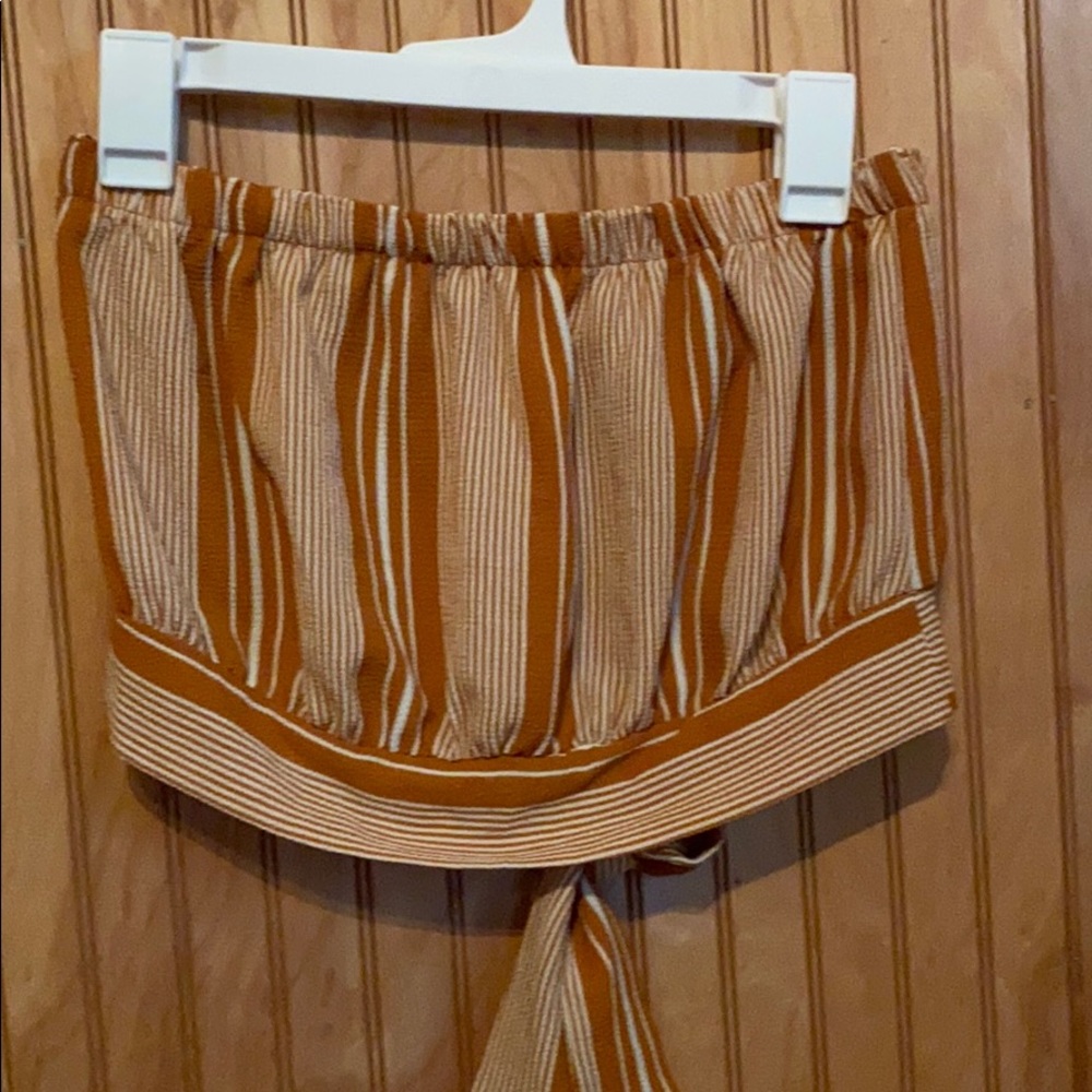 Mustard yellow stripped 2 piece set